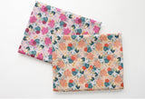 Water Lily Lotus Flower Patterned Fabric made in Korea by the Half Yard