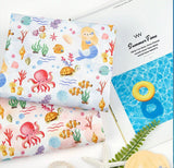 韓国製 OEKO-TEX 動物マーメイドとタコ柄生地 半ヤード単位