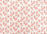 Cherry Blossoms Flower Sakura patterned Fabric made in Korea by Half Yard / 45 X 140cm 18" X 55.1", Cotton Linen