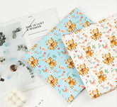 OEKO-TEX 動物に優しいアライグマ柄生地 韓国製 半ヤード単位