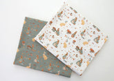 Peter Rabbit Land Bunny printed Antibiosis 30s Organic Fabric made in Korea by the Half Yard