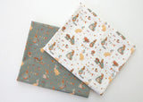 Peter Rabbit Land Bunny printed Antibiosis 30s Organic Fabric made in Korea by the Half Yard