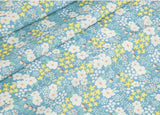フラワーランドフローラルガーデン柄のOEKO-TEX®生地、韓国製花柄生地(半ヤード単位)