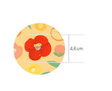 Drawing Camellia Flower Patterned OEKO-TEX Fabric made in Korea by Half Yard