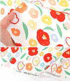 Drawing Camellia Flower Patterned OEKO-TEX Fabric made in Korea by Half Yard
