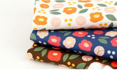 Heyboo Camellia Flower Patterned OEKO-TEX Fabric made in Korea by Half Yard