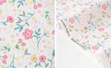Cherry and Flowers Floral Patterned Lawn Fabric made in Korea by the Half Yard