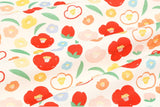 Drawing Camellia Flower Patterned OEKO-TEX Fabric made in Korea by Half Yard
