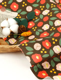 Heyboo Camellia Flower Patterned OEKO-TEX Fabric made in Korea by Half Yard