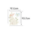 動物農場のウサギ、牛、豚、ガチョウ、羊の模様の30年代のオーガニック生地。韓国製。ハーフヤードデジタルテキスタイルプリント。