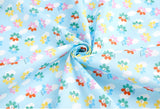 Happy Smile Flower Patterned OEKO-TEX Fabric made in Korea by Half Yard