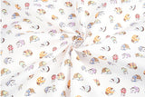 Cute Hedgehog Journey patterned OEKO-TEX® Fabric, Animal Fabric made in Korea by the Half Yard