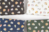 Cute Hedgehog Journey patterned OEKO-TEX® Fabric, Animal Fabric made in Korea by the Half Yard