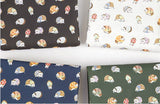 Cute Hedgehog Journey patterned OEKO-TEX® Fabric, Animal Fabric made in Korea by the Half Yard