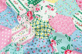 Melting Rose Flower Hexagon patterned Fabric made in Korea by the Half Yard
