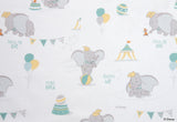 Disney Dumbo Organic 30s Fabric printed in Korea by the Half Yard
