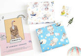 Cute Animals on Airplane Rabbit Bear patterned OEKO-TEX® Fabric, Animal Fabric made in Korea by the Half Yard
