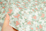 韓国製のミッドデイフラワーガーデンローズチューリップ柄生地(半ヤード)