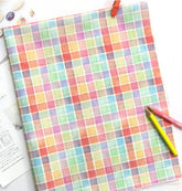 Colorful Check patterned Fabric, Cute, Kids, Sewing, Quilt, made in Korea by Half Yard