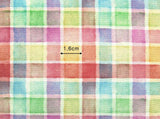 カラフルなチェック柄の生地、かわいい、子供用、裁縫、キルト、韓国製、ハーフヤード