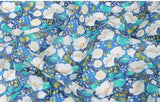 Iris Flower Patterned Modal Fabric made in Korea by the Yard
