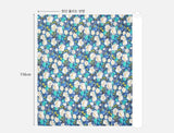 Iris Flower Patterned Modal Fabric made in Korea by the Yard