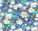 Iris Flower Patterned Modal Fabric made in Korea by the Yard