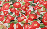 Camellia Flower Patterned Modal Fabric made in Korea by the Yard