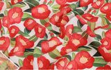 Camellia Flower Patterned Modal Fabric made in Korea by the Yard