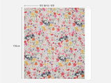 Lovely Fox and Flower Patterned Modal Fabric made in Korea by the Yard