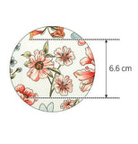 韓国製ハーフヤードデジタルテキスタイルプリントによる蝶と花の植物園柄生地