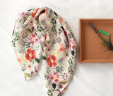 牡丹の花柄モダール生地(韓国製、ヤード単位)