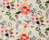 牡丹の花柄モダール生地(韓国製、ヤード単位)