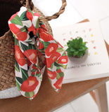 Camellia Flower Patterned Modal Fabric made in Korea by the Yard