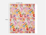 Pink Flower and Birds Patterned Modal Fabric made in Korea by the Yard