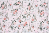 Paris days La tour Eiffel & Flower printed Fabric by Brother Sister Design Studio by the Half Yard