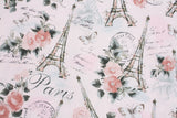 Paris days La tour Eiffel & Flower printed Fabric by Brother Sister Design Studio by the Half Yard