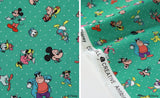 Disney Minnie Mouse Retro Friends Cotton Antibiosis Fabric printed in Korea by the Half Yard