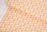 Darling Meadow Pink Bunny Rabbit Pattern Fabric by the Half Yard