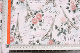 Paris days La tour Eiffel & Flower printed Fabric by Brother Sister Design Studio by the Half Yard