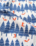 Forest Fox Animal Patterned Fabric made in Korea by the Half Yard