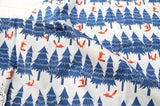 Forest Fox Animal Patterned Fabric made in Korea by the Half Yard