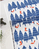 Forest Fox Animal Patterned Fabric made in Korea by the Half Yard