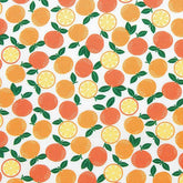 Fruits Orange Patterned Fabric made in Korea by Half Yard Cotton 100%