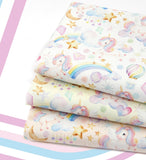 韓国製のレインボーユニコーン柄生地(半ヤードDTP)