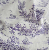 Toile de Jouy patterned Fabric made in Korea by the Half Yard / 45 X 140cm 18" X 55", Cotton Linen