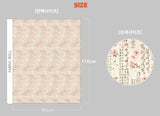 Korean Alphabet Hangul Hangeul Hunminjeongeum Plum Blossom Cotton Fabric made in Korea by the Half Yard