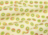 ハーフヤードデジタルテキスタイルプリント法で韓国で作られたキウイ柄の生地