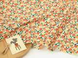Fruits Orange Patterned Fabric made in Korea by Half Yard Cotton 100%