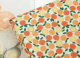 Fruits Orange Patterned Fabric made in Korea by Half Yard Cotton 100%